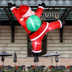 5.9 Ft Large Christmas Santa Claus Blow Up Lighted Christmas with LED Lights